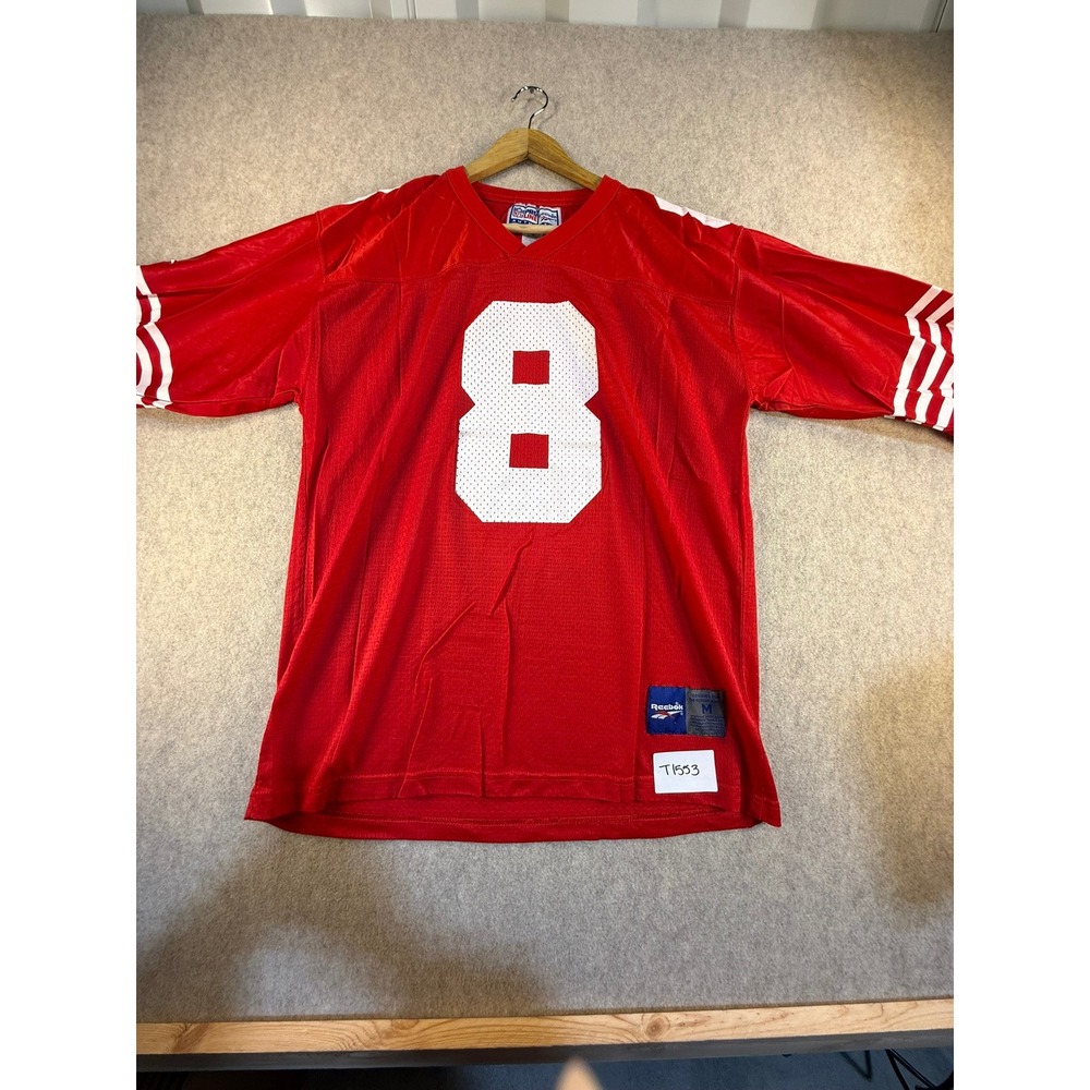 Vintage Reebok NFL Pro Line San Francisco 49ers‎ Steve Young 8 Jersey Red Mens M